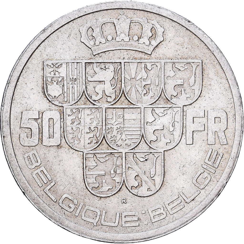 Belgien, Leopold III, 50 Francs, 50 Frank, 1940, Brussels, Silber, SS, KM:1