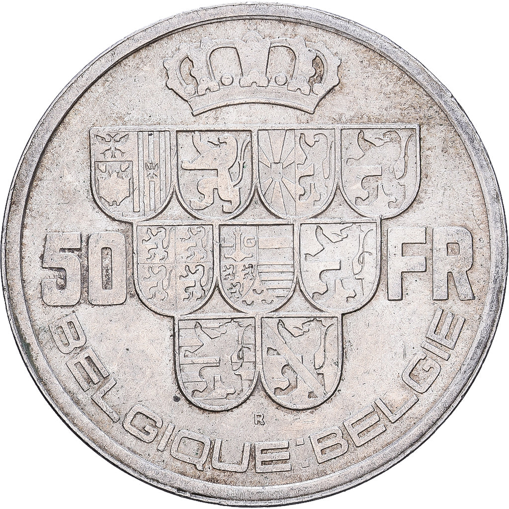Belgio, Leopold III, 50 Francs, 1940, Brussels, Argento, BB