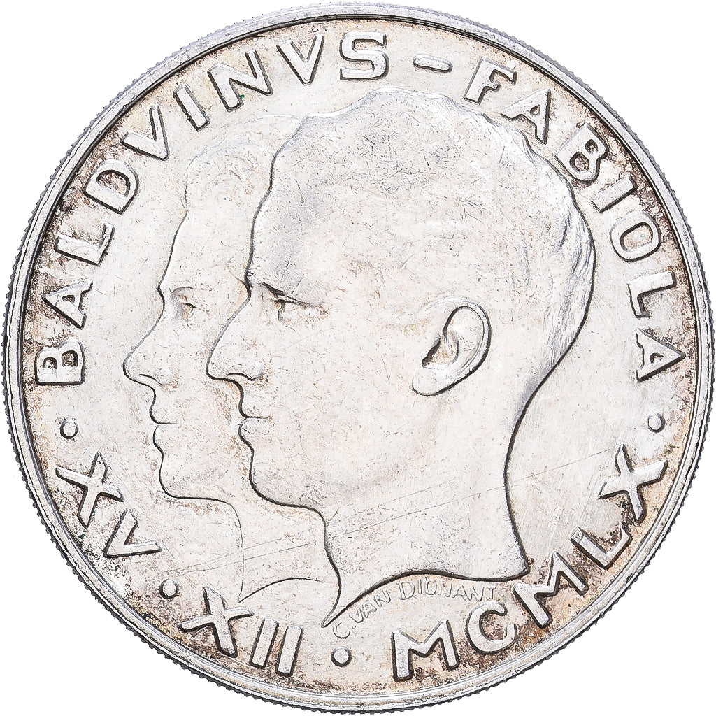 Belgien, Baudouin I, 50 Francs, Mariage Royal, 1960, Brussels, Silber, SS