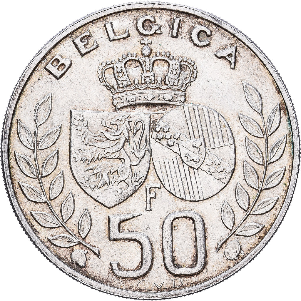 Belgien, Baudouin I, 50 Francs, Mariage Royal, 1960, Brussels, Silber, SS