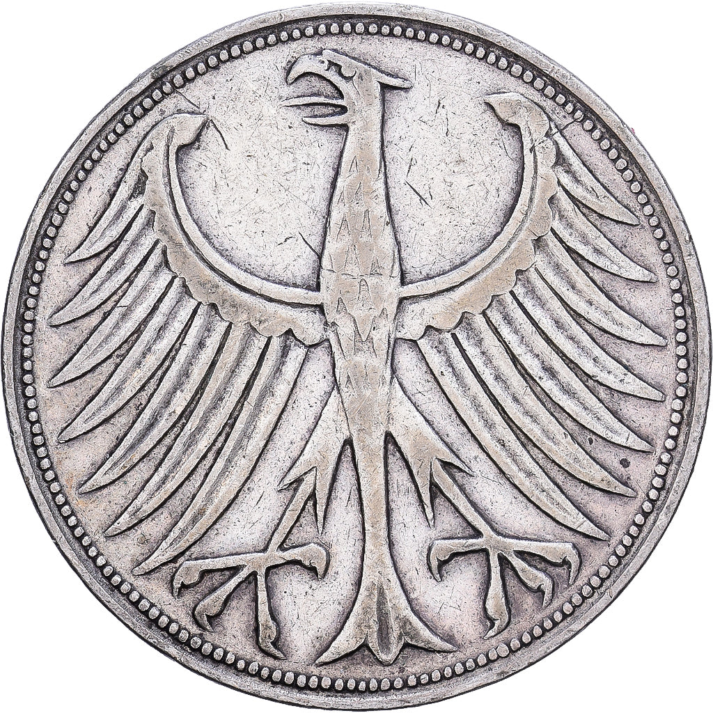 Deutschland, 5 Deutsche Mark, 1951, Munich, Silber, S+