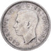 Reino Unido, George VI, 1 Shilling, 1945, British Royal Mint, Plata, BC+