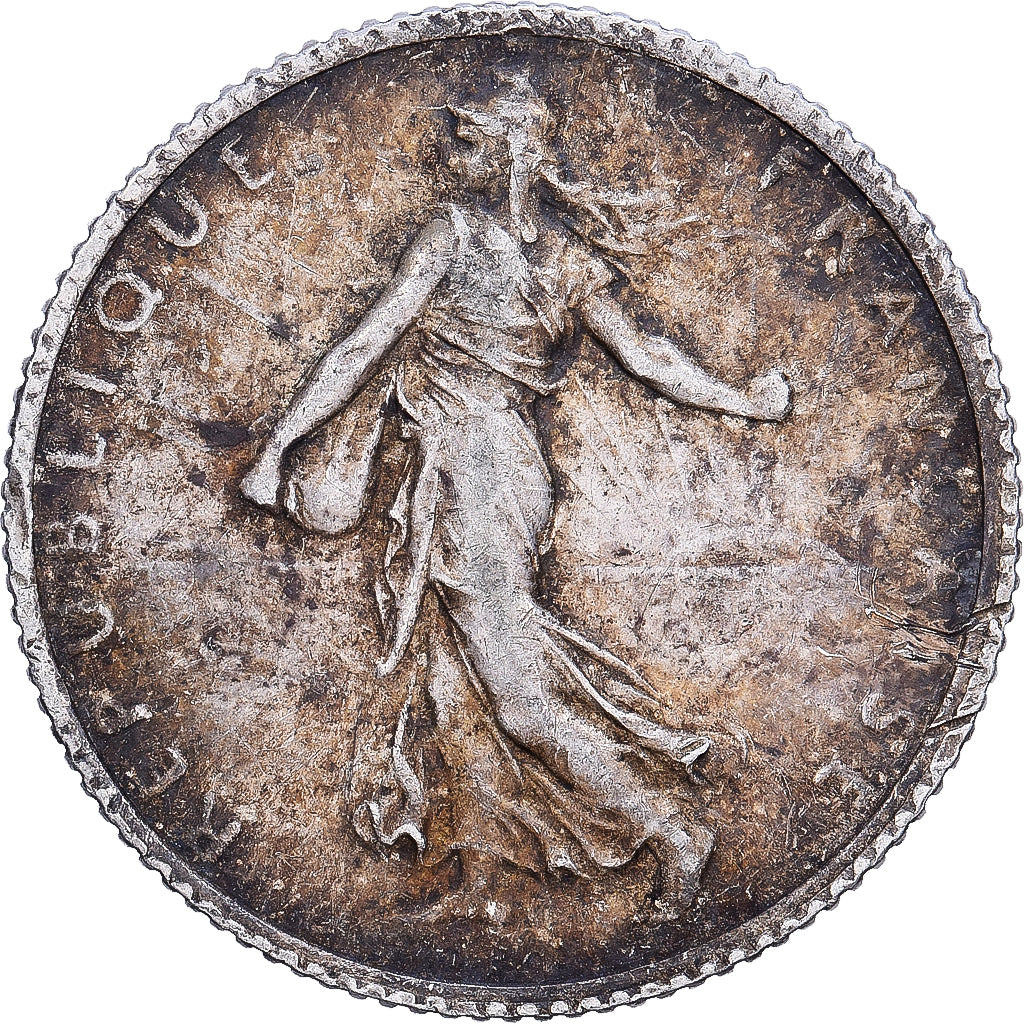 Francia, 1 Franc, Semeuse, 1919, Paris, Plata, BC