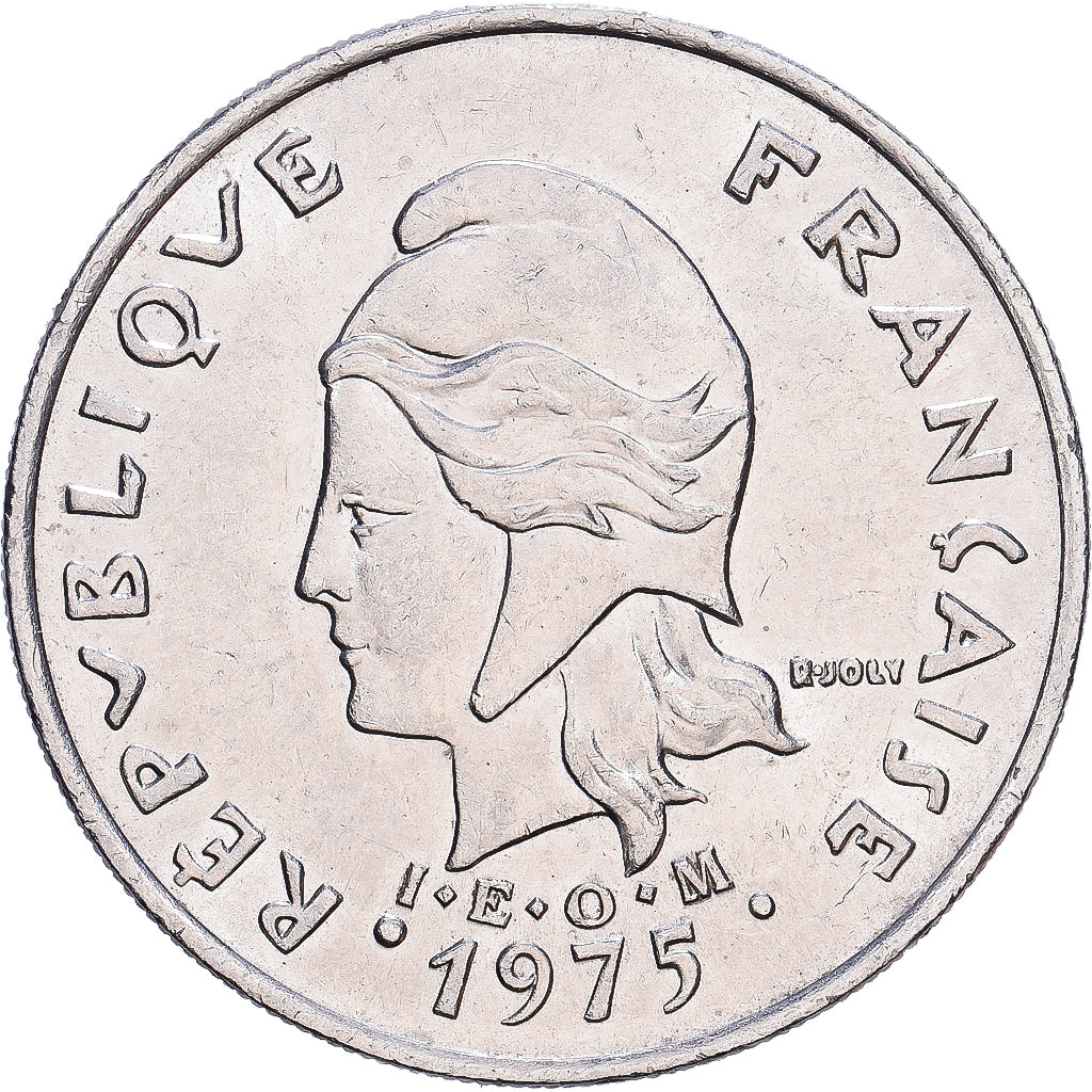 Polinesia francese, 20 Francs, 1975, Paris, Nichel, BB