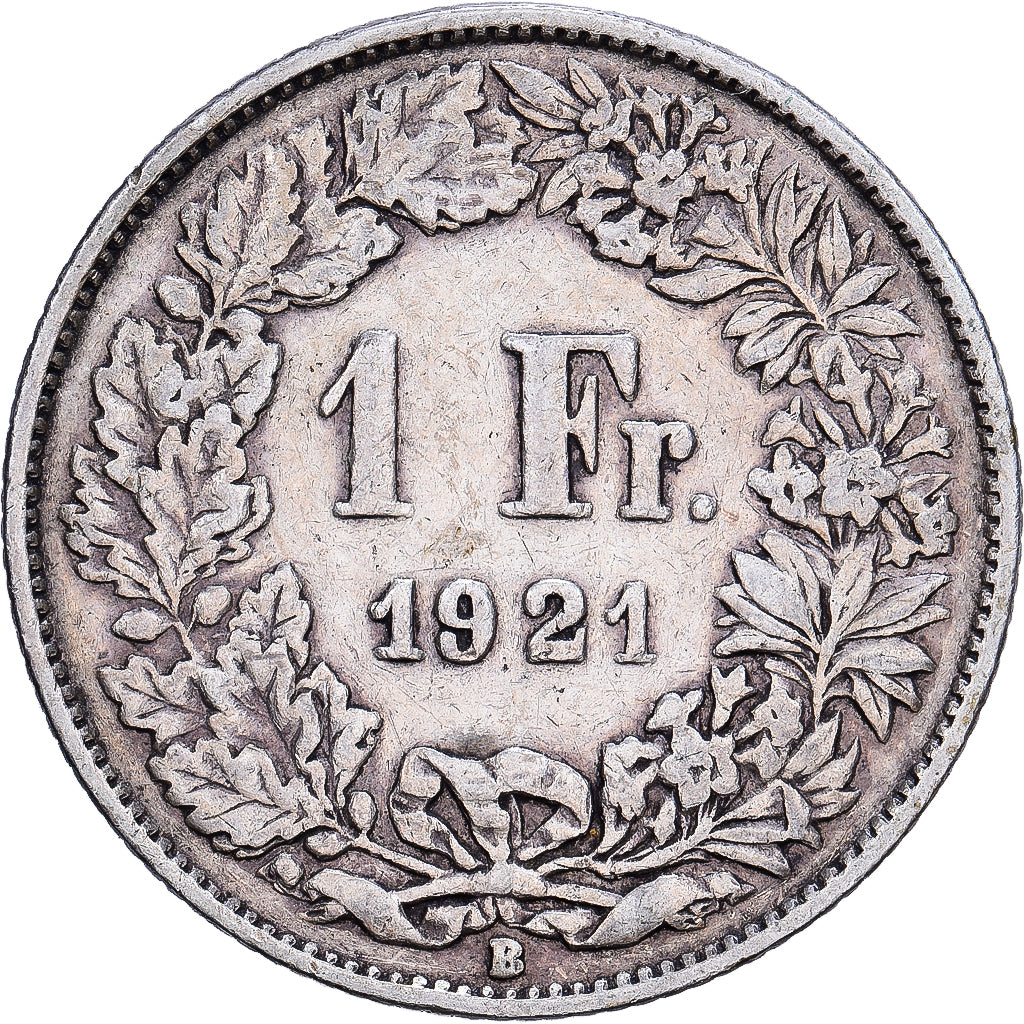 Suisse, 1 Franc, 1921, Bern, Argent, TB+