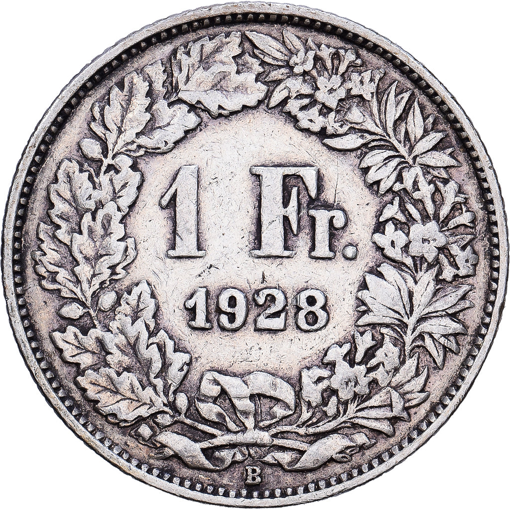 Schweiz, 1 Franc, 1928, Bern, Silber, SS