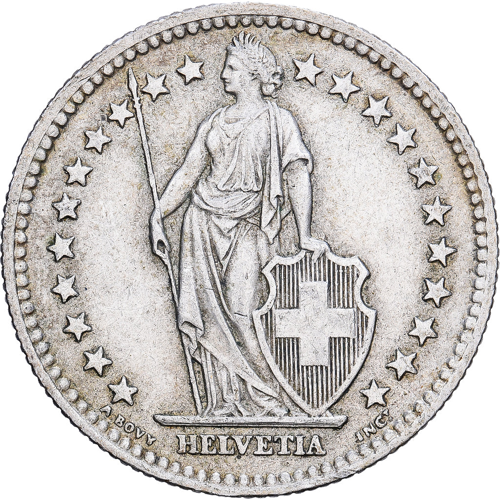 Svizzera, 2 Francs, 1958, Bern, Argento, MB+