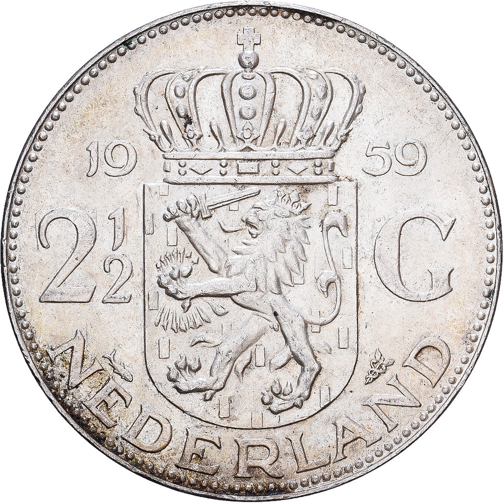 Holandia, 2-1/2 Gulden, 1959, Utrecht, Srebro, F(12-15)