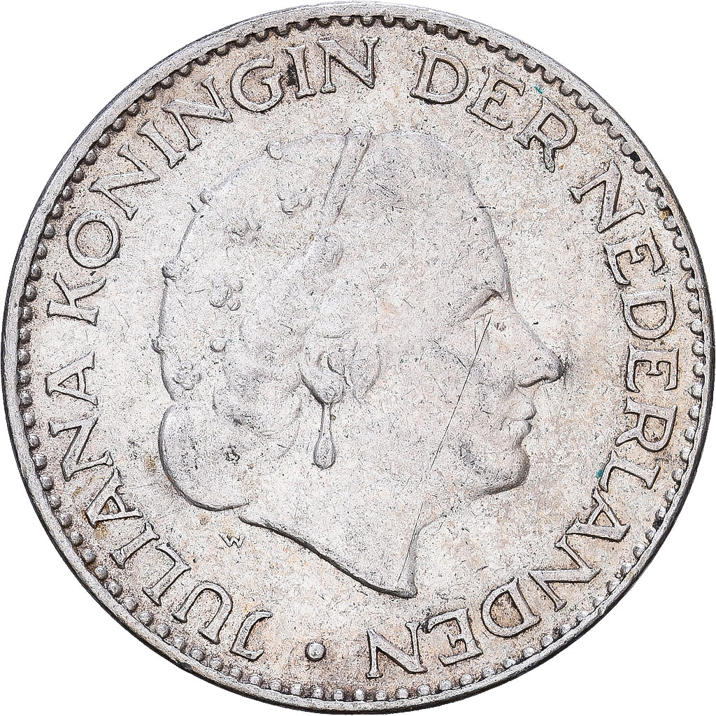 Netherlands, 1 Gulden, 1955, Utrecht, Silver, F(12-15)