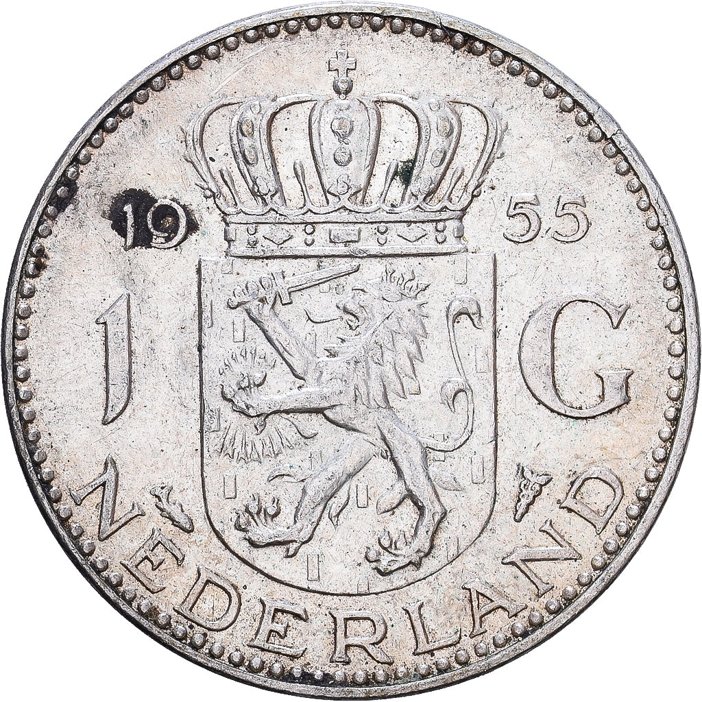 Netherlands, 1 Gulden, 1955, Utrecht, Silver, F(12-15)