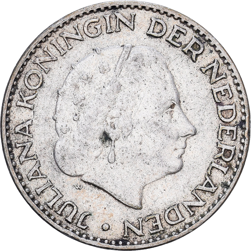 Países Baixos, 1 Gulden, 1955, Utrecht, Prata, VF(20-25)