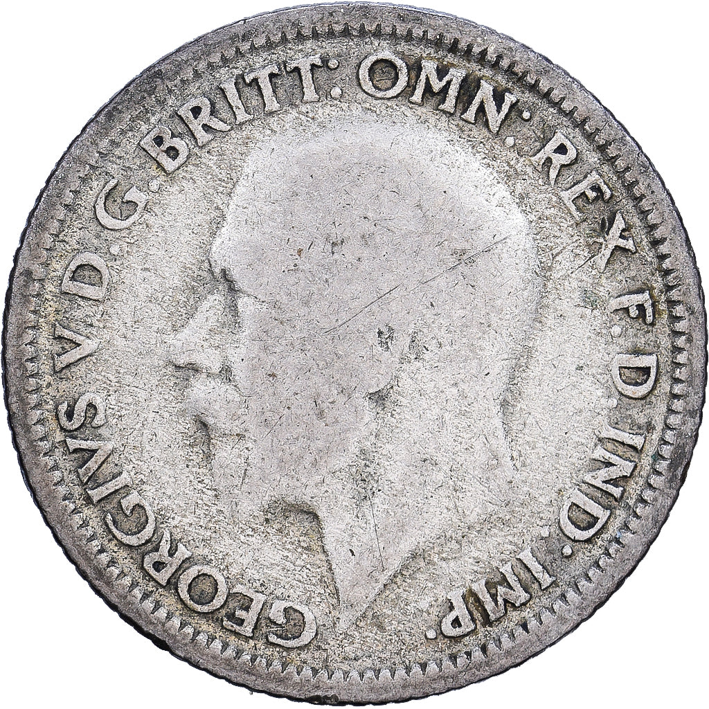 Grande-Bretagne, 6 Pence, 1929, British Royal Mint, Argent, AB+