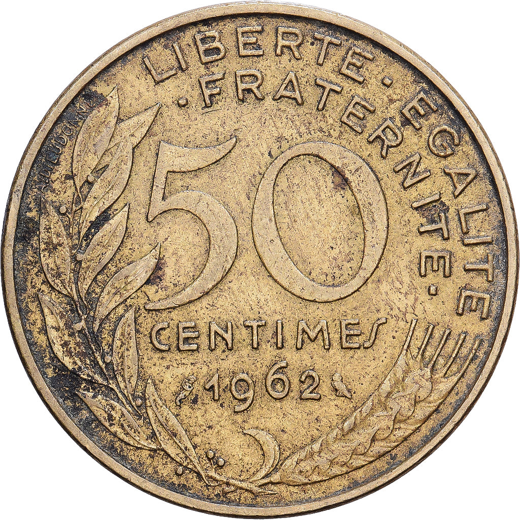 Francia, 50 Centimes, 1962, Paris, Cupro-aluminium-nickel, BC