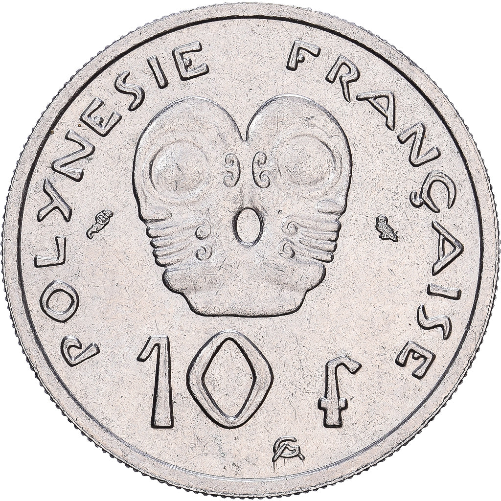 French Polynesia, 10 Francs, 1967, Paris, Nickel, SS