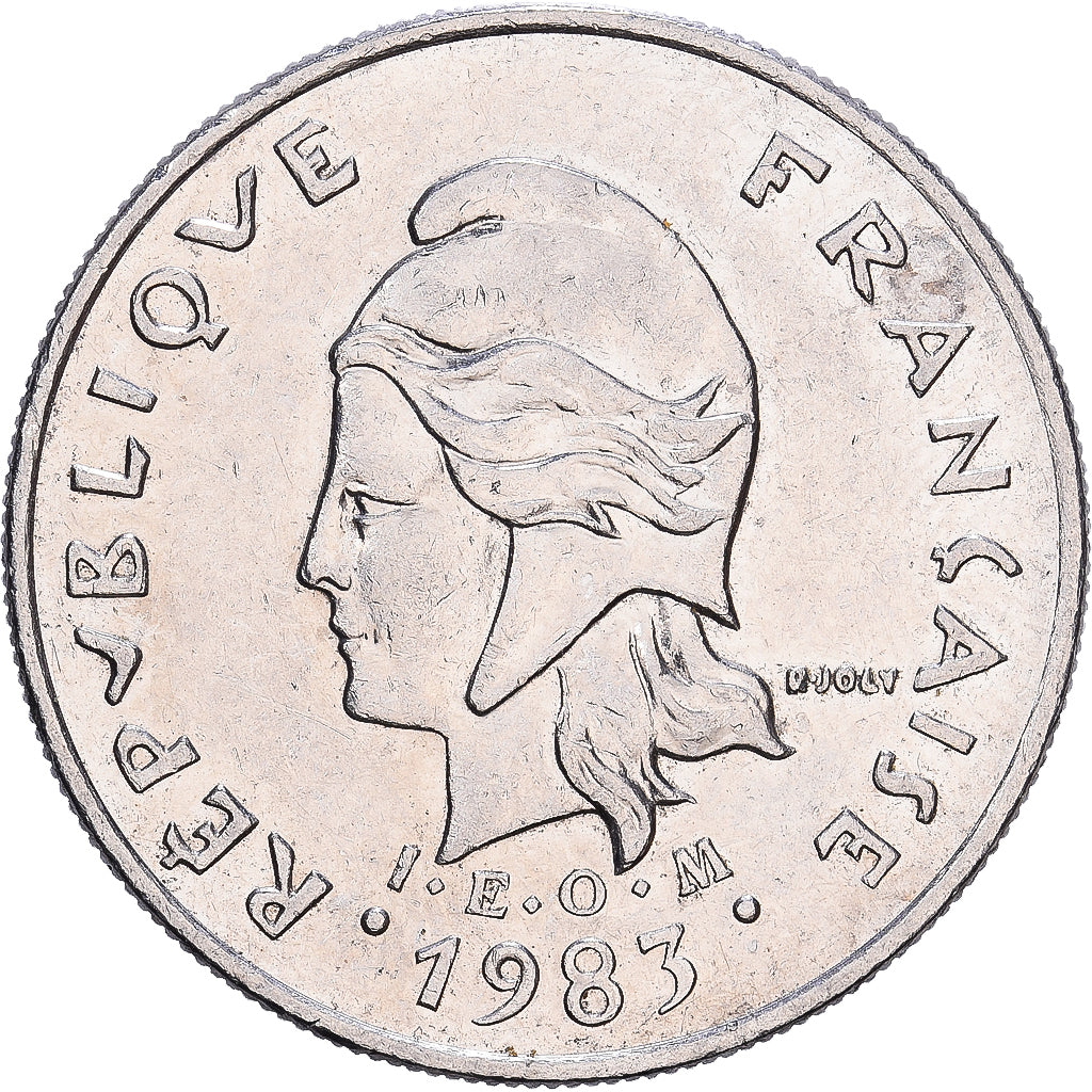Polinésia Francesa, 10 Francs, 1983, Paris, Níquel, EF(40-45)