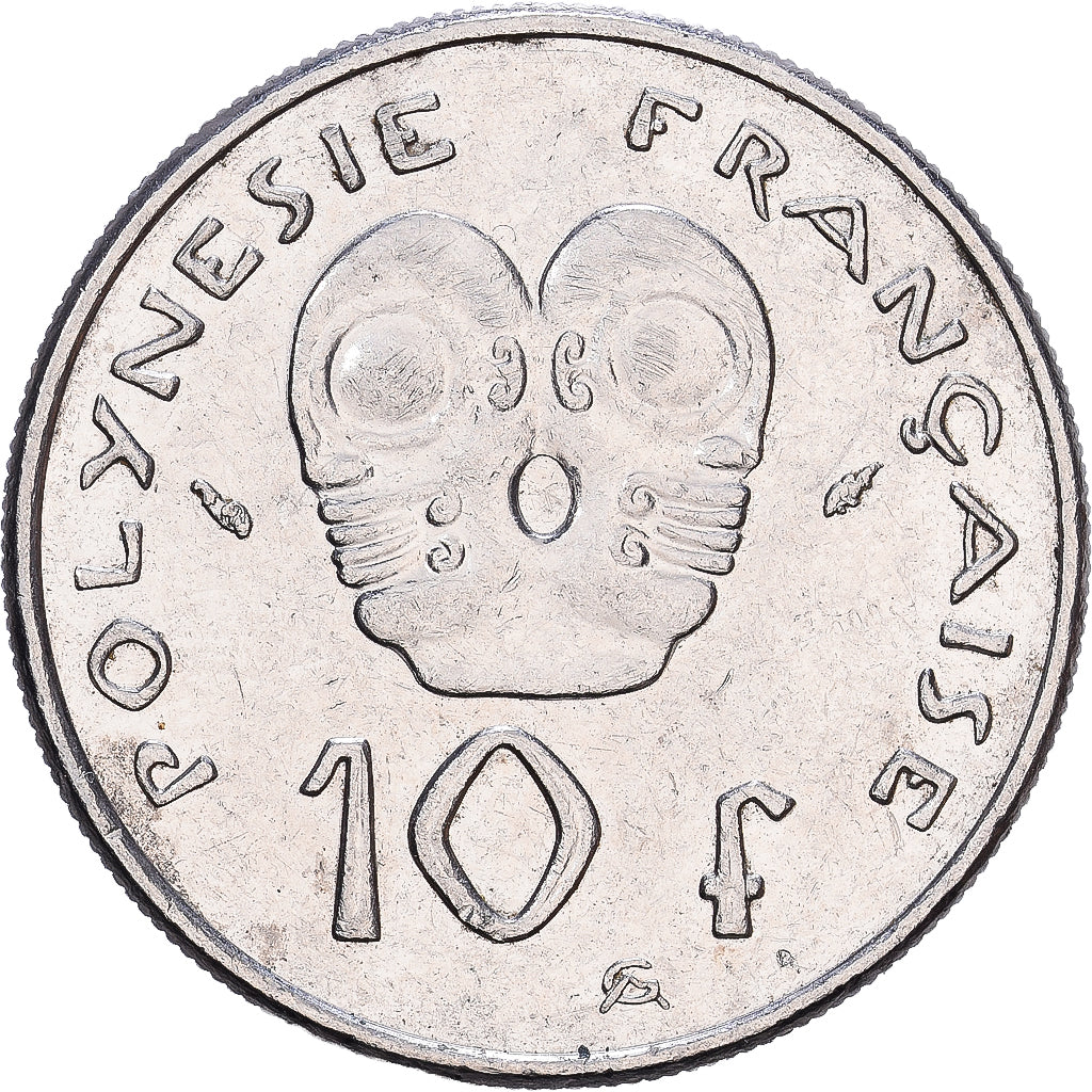 French Polynesia, 10 Francs, 1986, Paris, Nickel