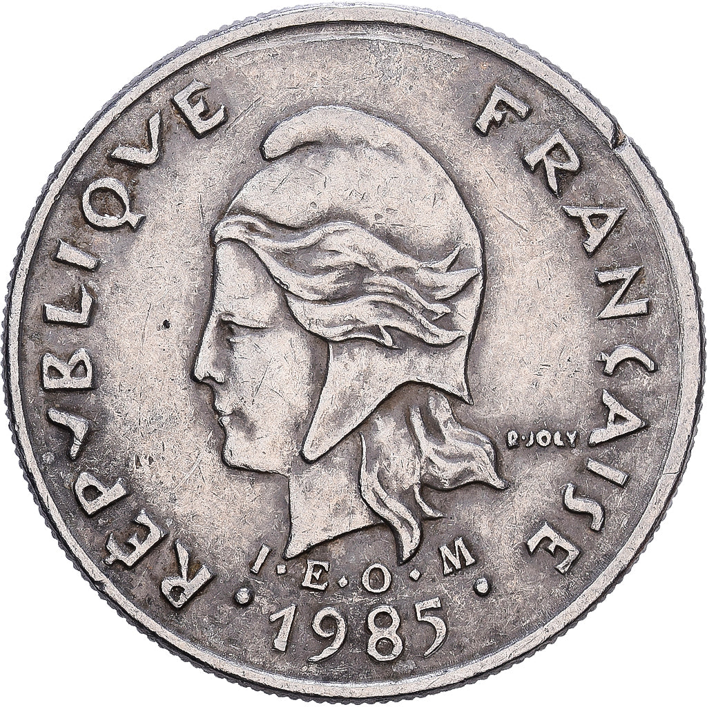 French Polynesia, 10 Francs, 1985, Nickel, F(12-15)