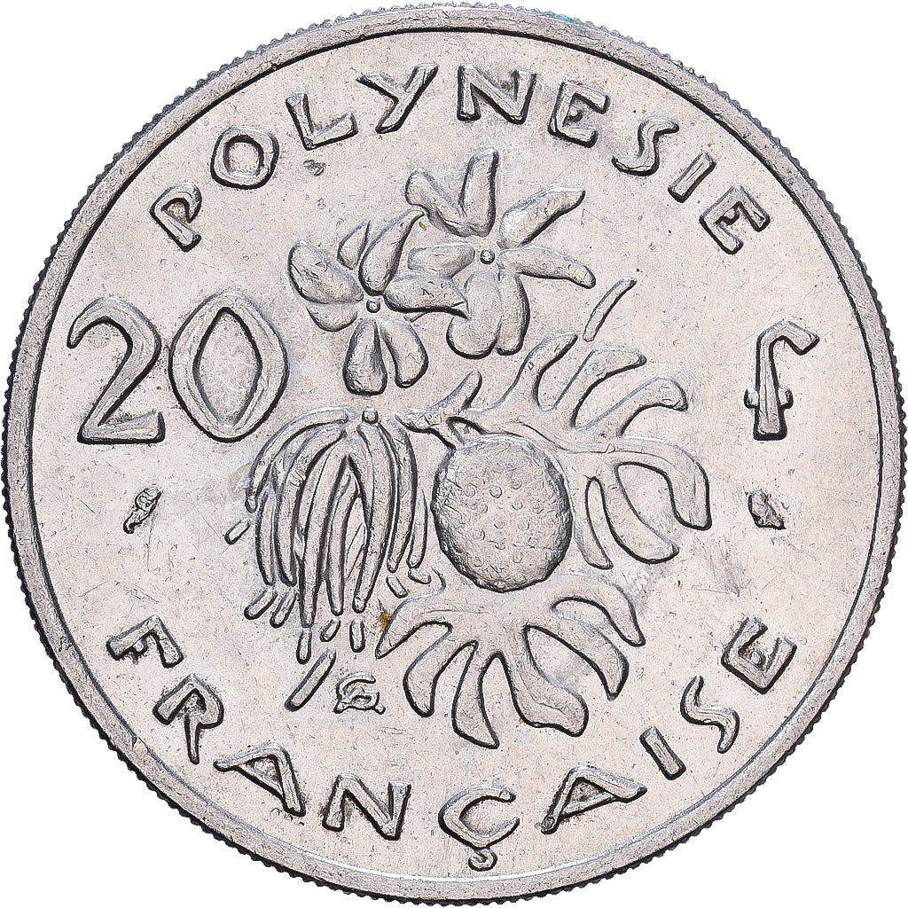 Polinesia francese, 20 Francs, 1967, Paris, Nichel, BB