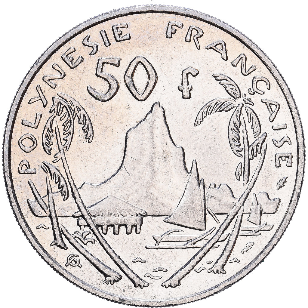 Polinesia francesa, 50 Francs, 1991, Paris, Níquel, MBC