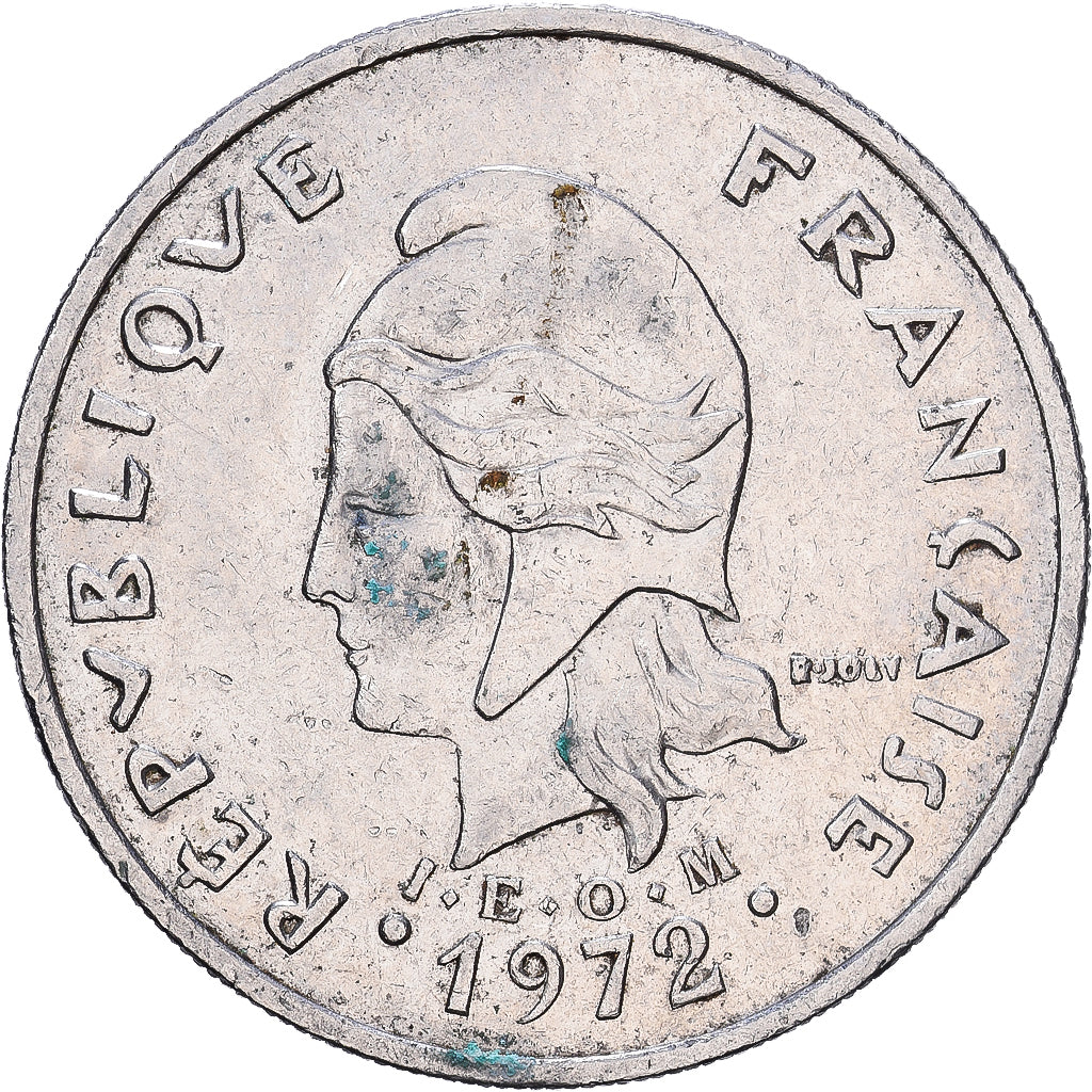 French Polynesia, 20 Francs, 1972, Paris, Nickel, VF(30-35)