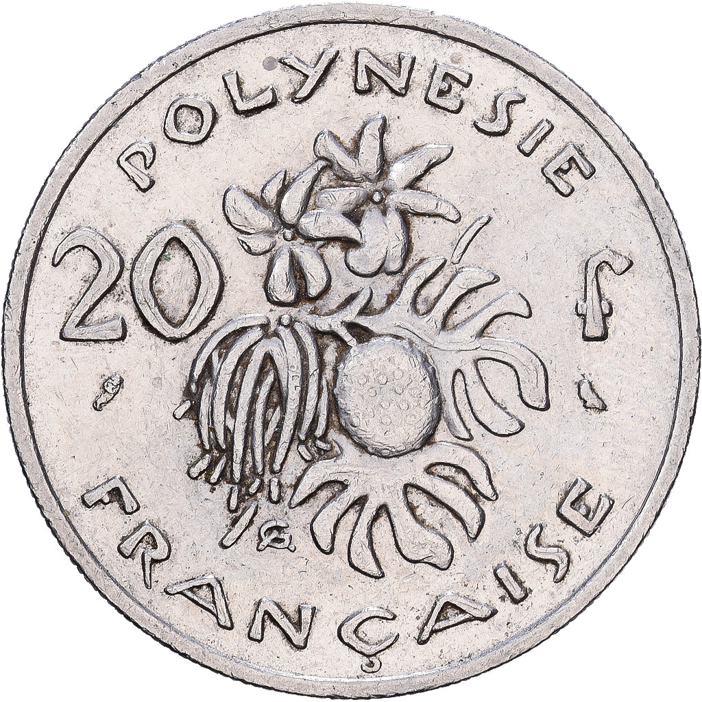 French Polynesia, 20 Francs, 1972, Paris, Nickel, VF(30-35)