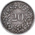 Svizzera, 20 Rappen, 1944, Bern, Rame-nichel, B