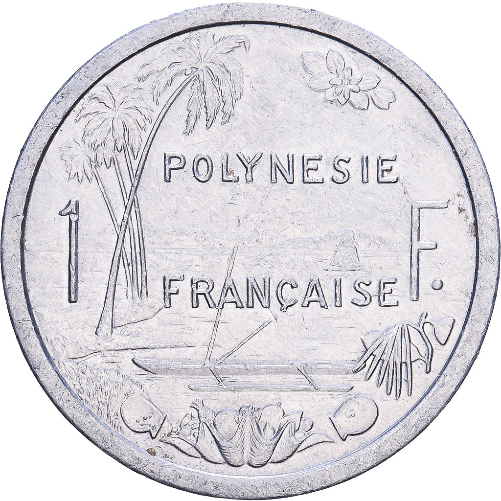 French Polynesia, 1 Franc, 1992, Paris, Aluminum, F(12-15)