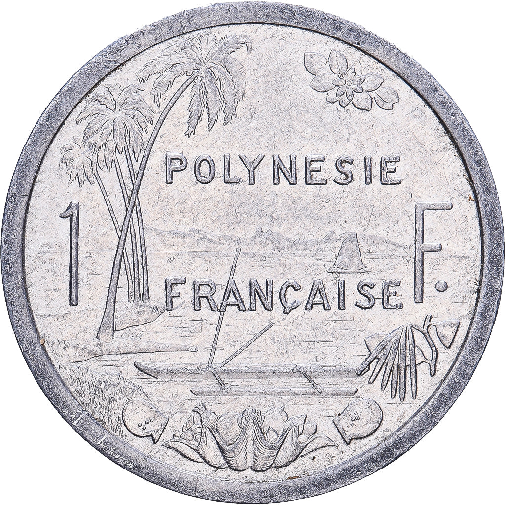 Polinezja Francuska, 1 Franc, 1985, Paris, Aluminium, F(12-15)