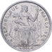 French Polynesia, 2 Francs, 1984, Paris, Aluminum, F(12-15)