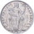 French Polynesia, 5 Francs, 1991, Paris, Aluminum, VF(30-35)