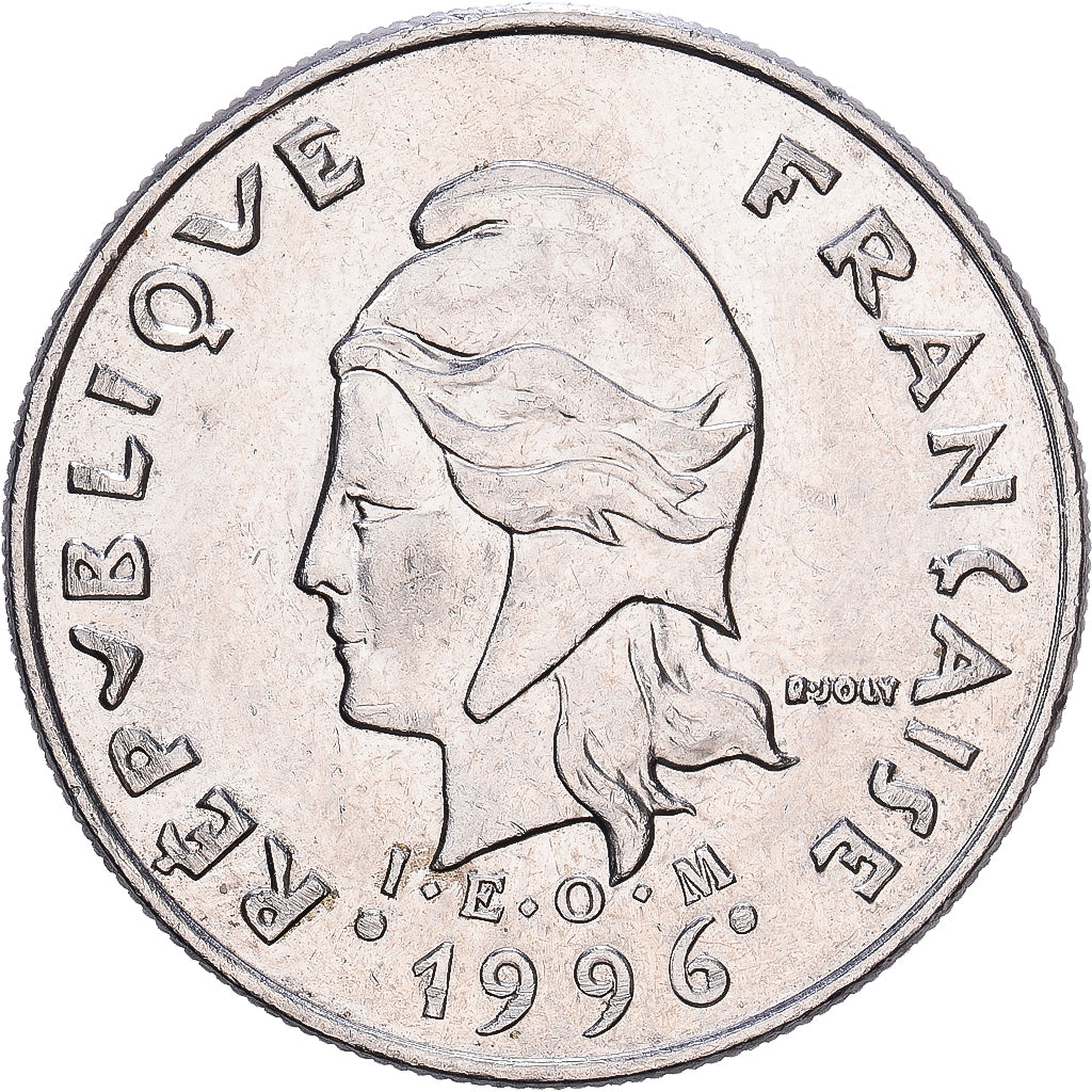 French Polynesia, 10 Francs, 1996, Paris, Nickel, SS