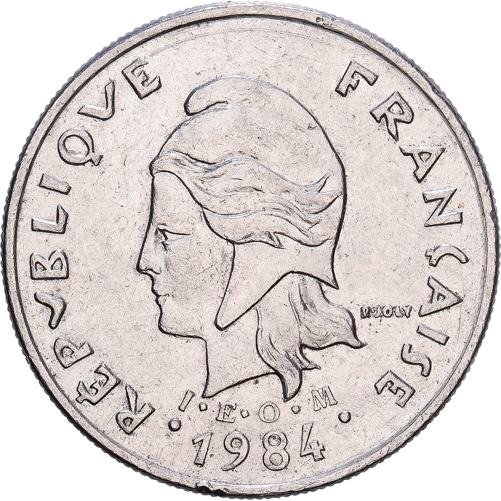 French Polynesia, 10 Francs, 1984, Paris, Nickel, VF(30-35)
