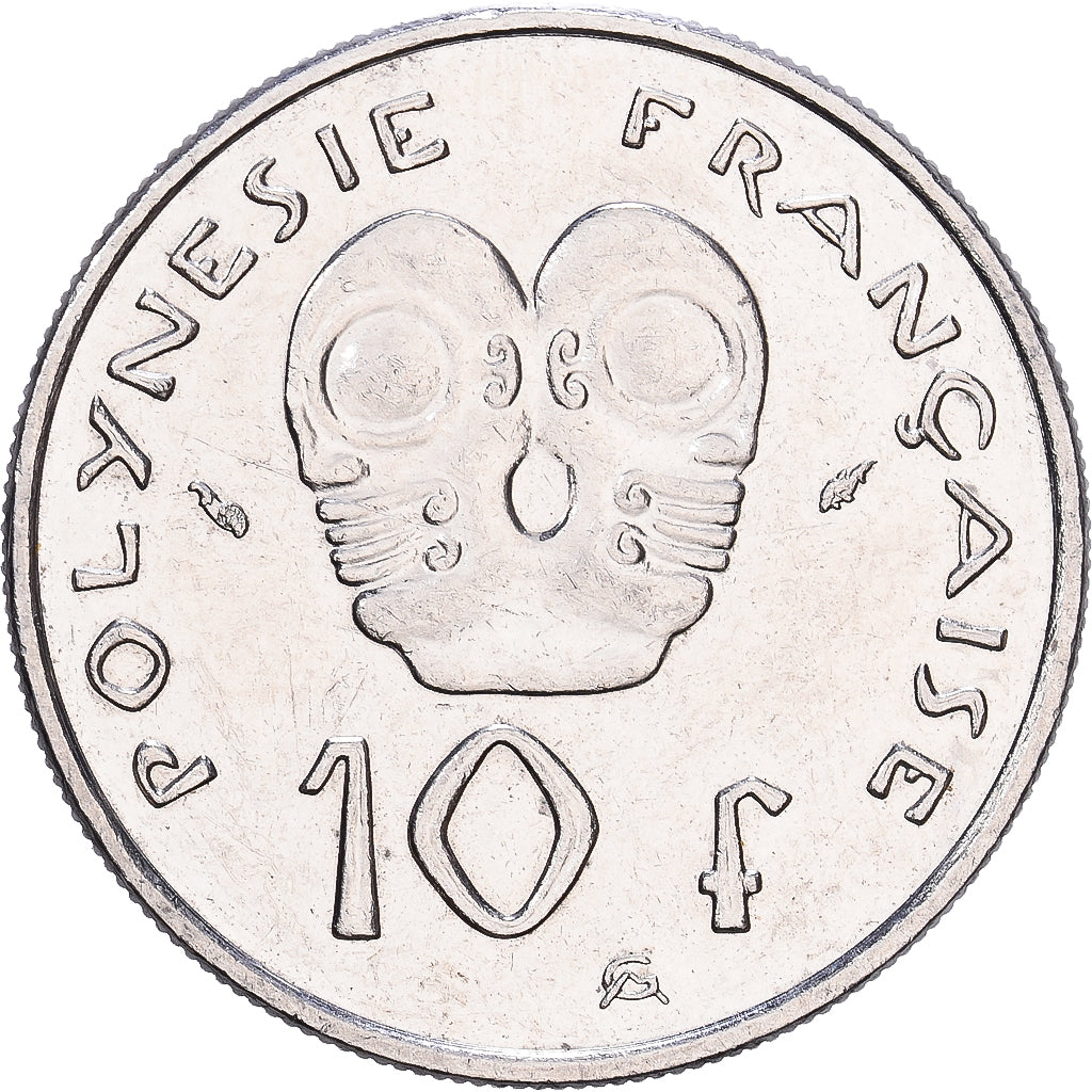 French Polynesia, 10 Francs, 1993, Paris, Nickel, VF(30-35)