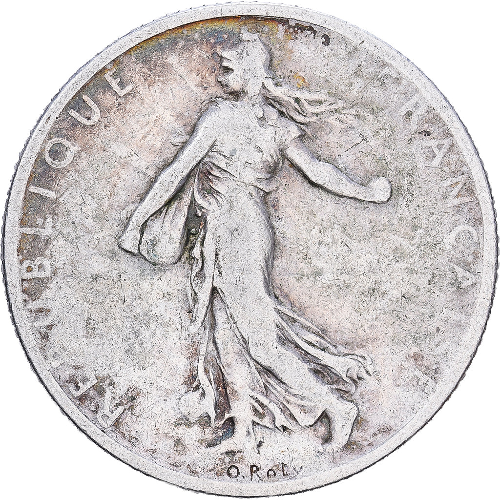 France, 2 Francs, Semeuse, 1899, Paris, Silver, G(4-6)
