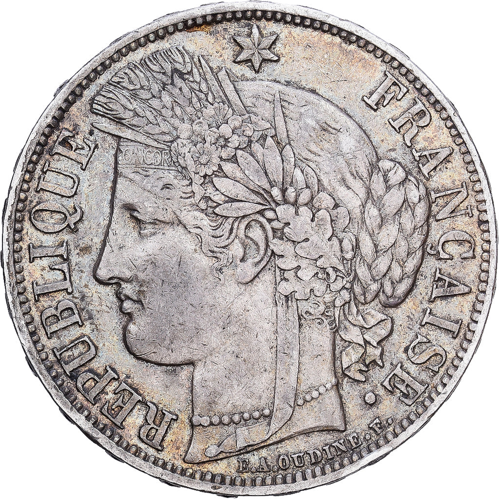 Frankrijk, 5 Francs, Cérès, 1870, Paris, Zilver, FR+