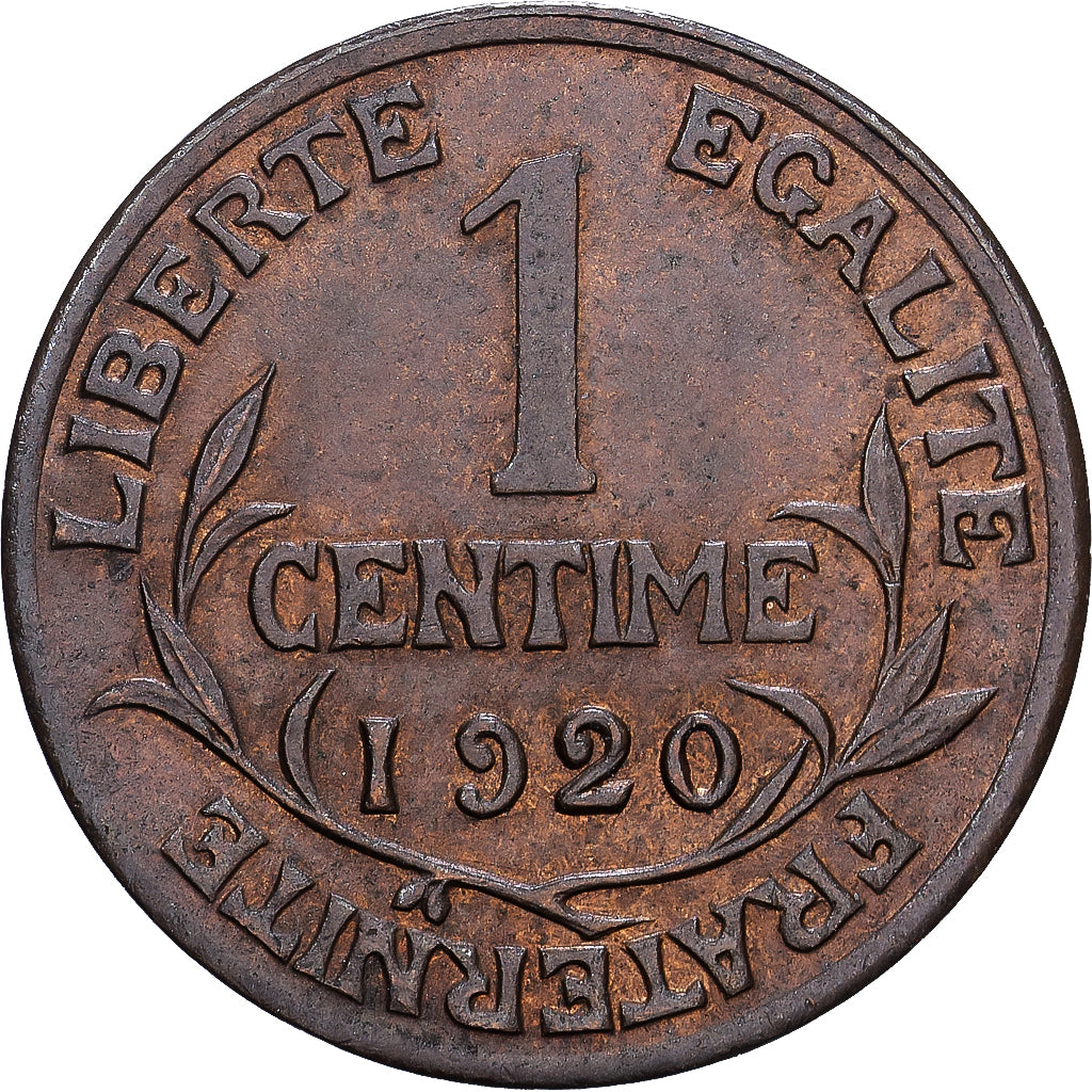 Frankreich, 1 Centime, 1920, Paris, Bronze, GE+