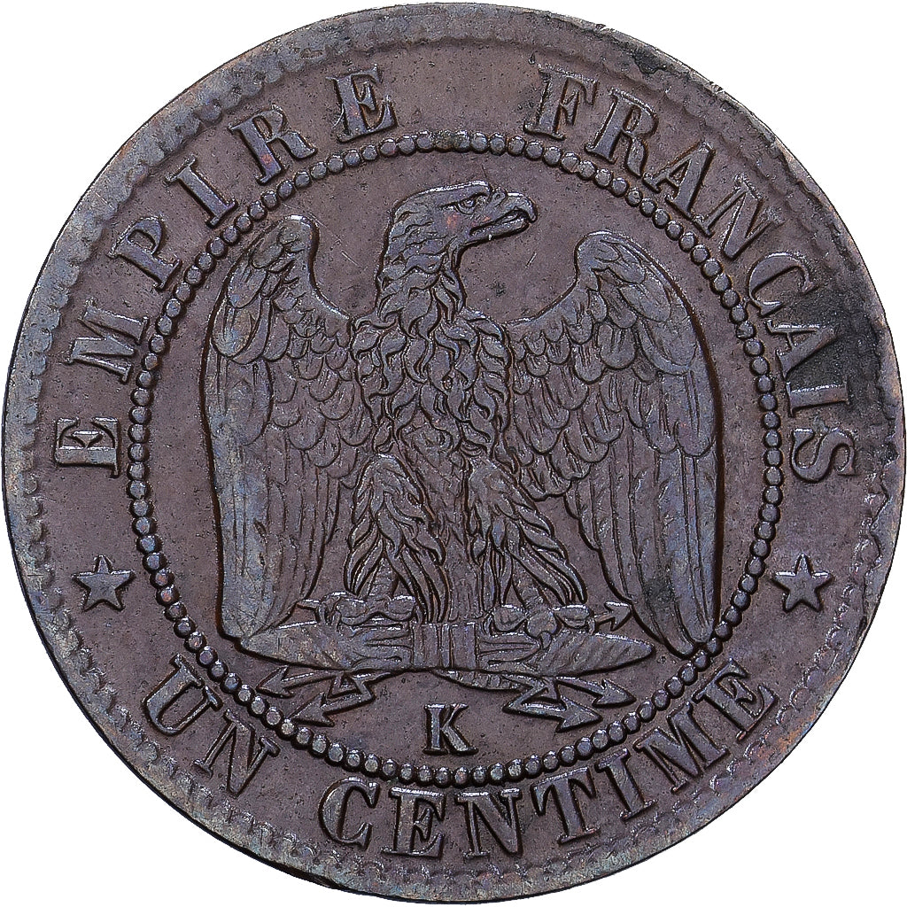 Francia, 1 Centime, 1862, Bordeaux, Bronce, MBC
