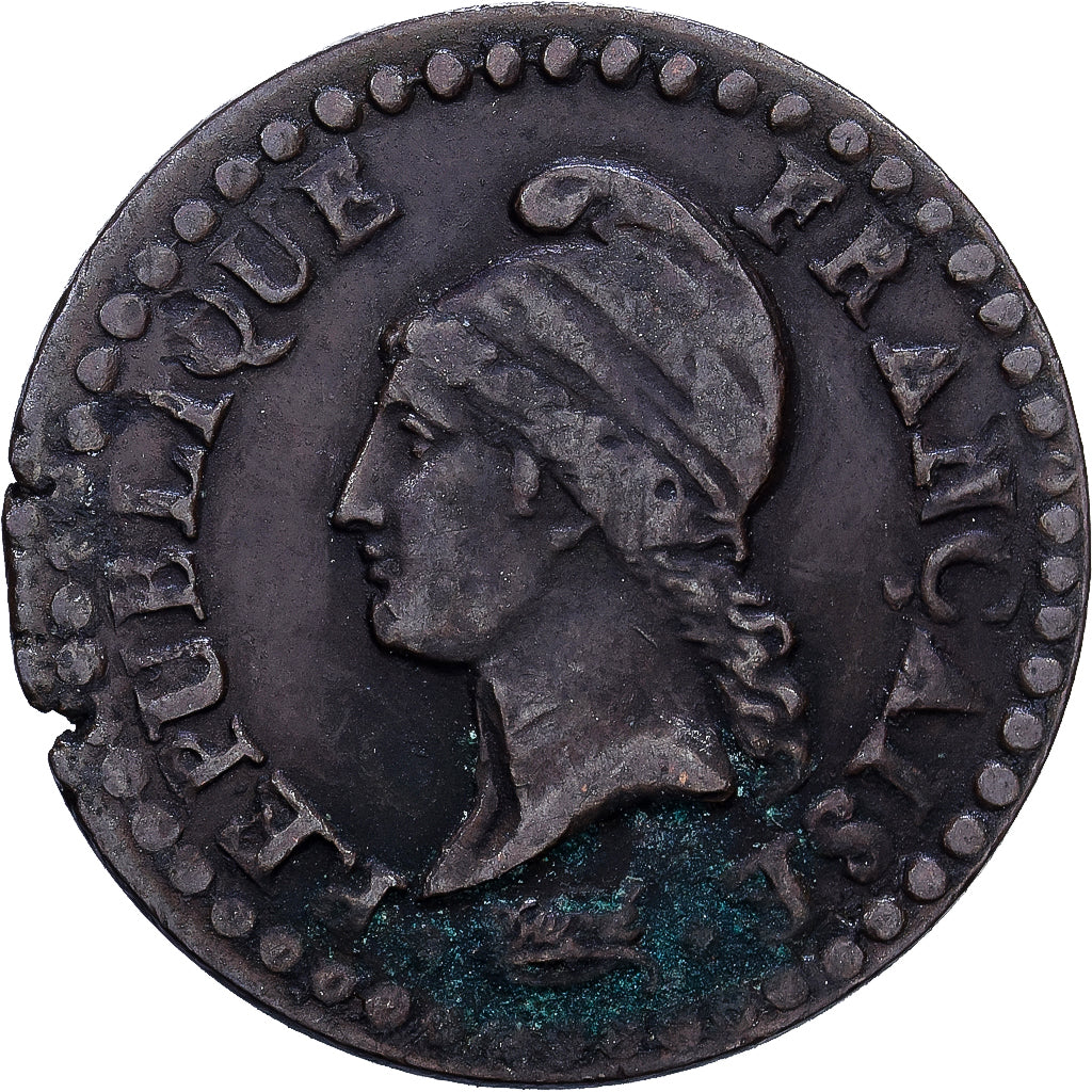 Francja, 1 Centime, AN 7, Paris, Miedź, G(4-6)