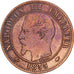 France, 2 Centimes, 1855, Paris, Bronze, VG(8-10)