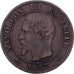 Francia, 2 Centimes, 1857, Lille, Bronzo, M+