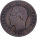France, 5 Centimes, 1855, Strasbourg, Bronze, G(4-6)