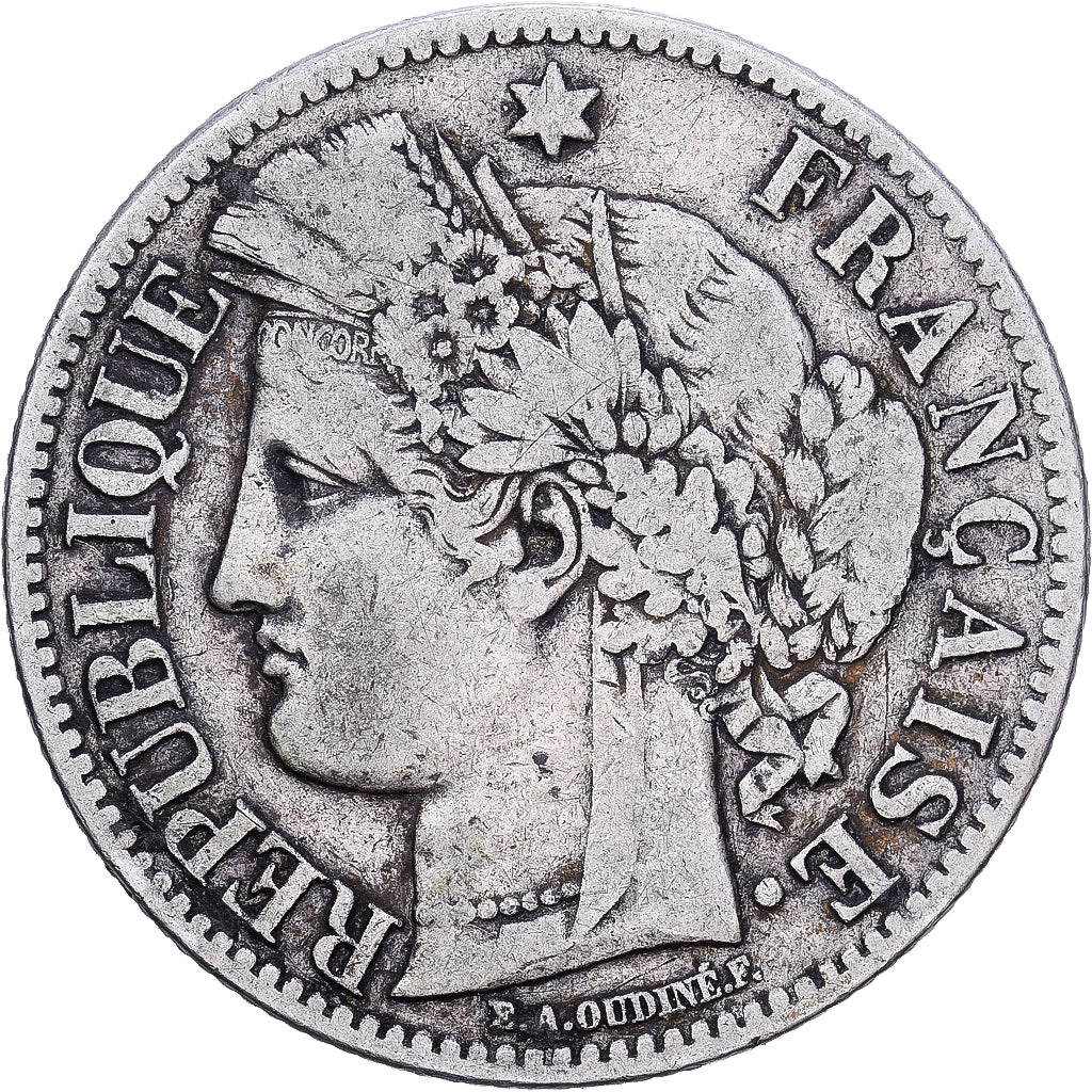 Frankrijk, 2 Francs, 1870, Paris, Zilver, ZG