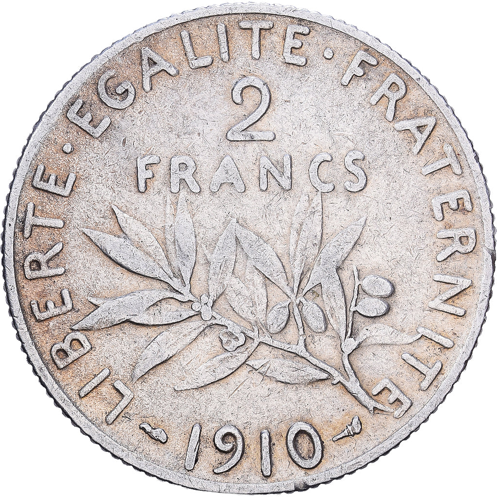 Francia, 2 Francs, 1910, Paris, Argento, B