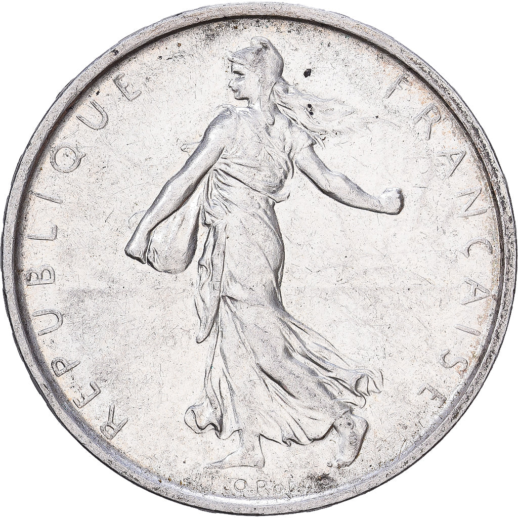 Francia, 5 Francs, 1969, Paris, Plata, MBC