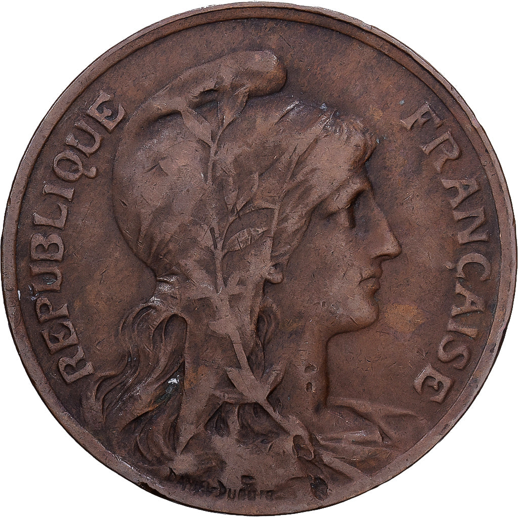 France, 10 Centimes, 1912, Paris, Bronze, VF(30-35)
