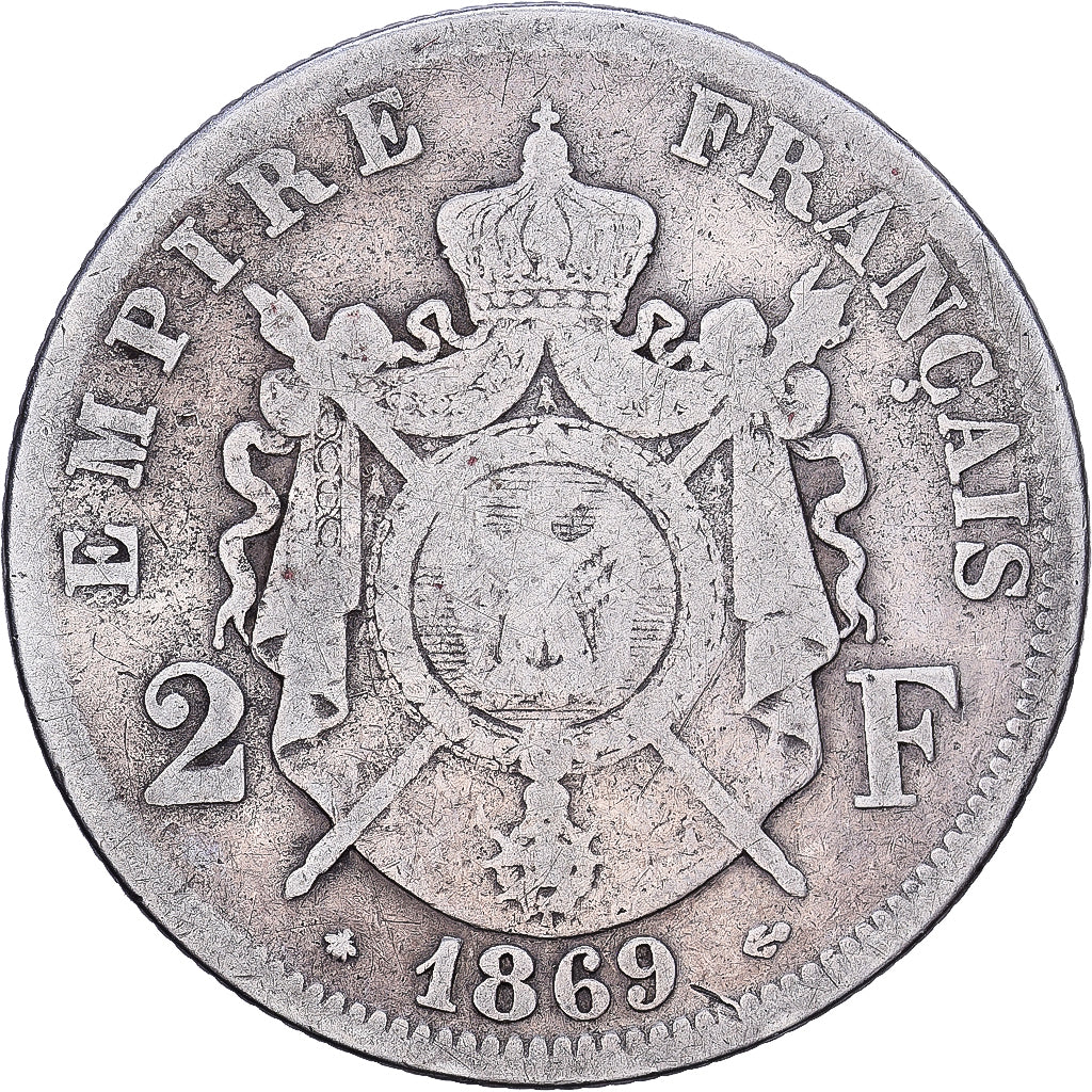 Frankrijk, 2 Francs, 1869, Paris, Zilver, ZG