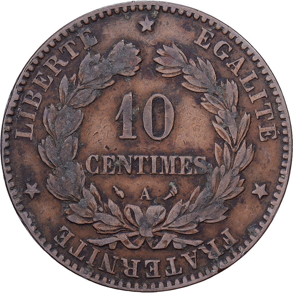 Frankreich, 10 Centimes, 1897, Paris, Bronze, SGE+