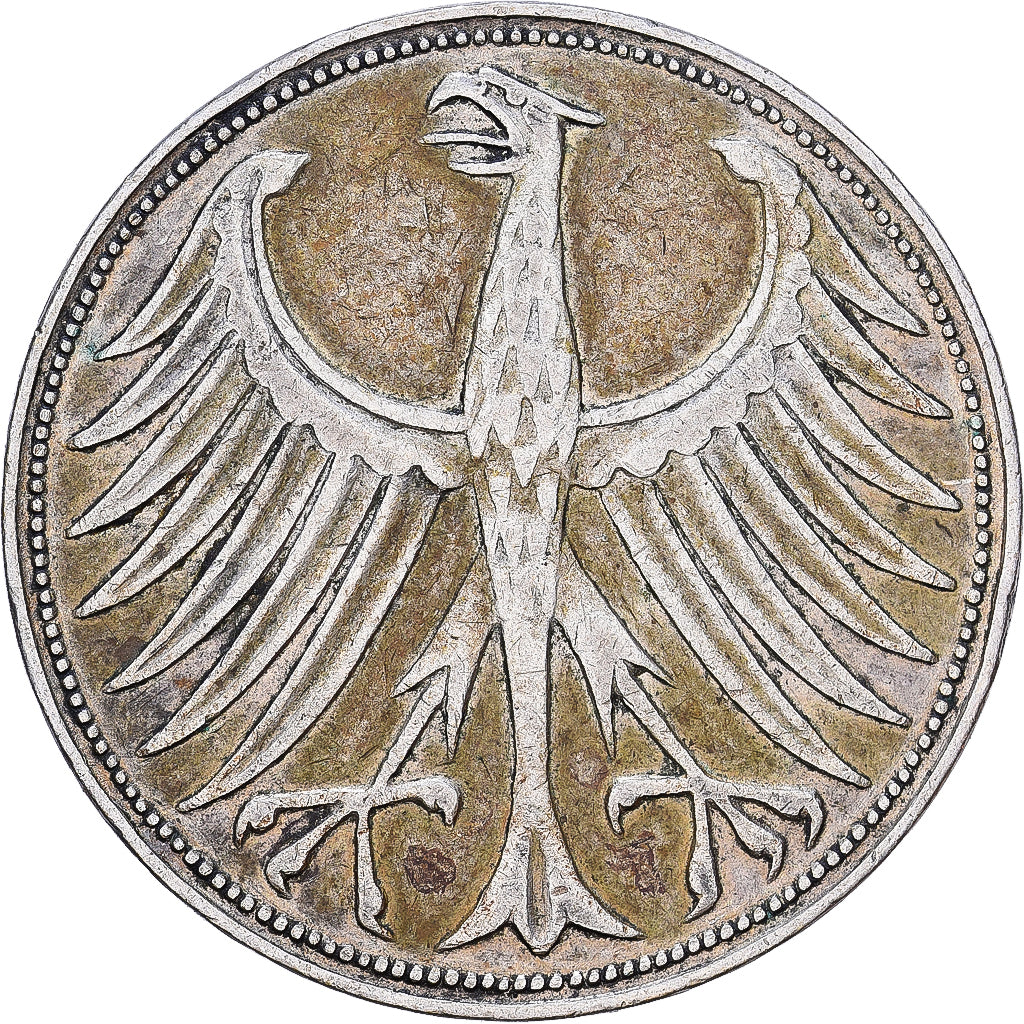 Bundesrepublik Deutschland, 5 Mark, 1951, Hamburg, Silber, S+
