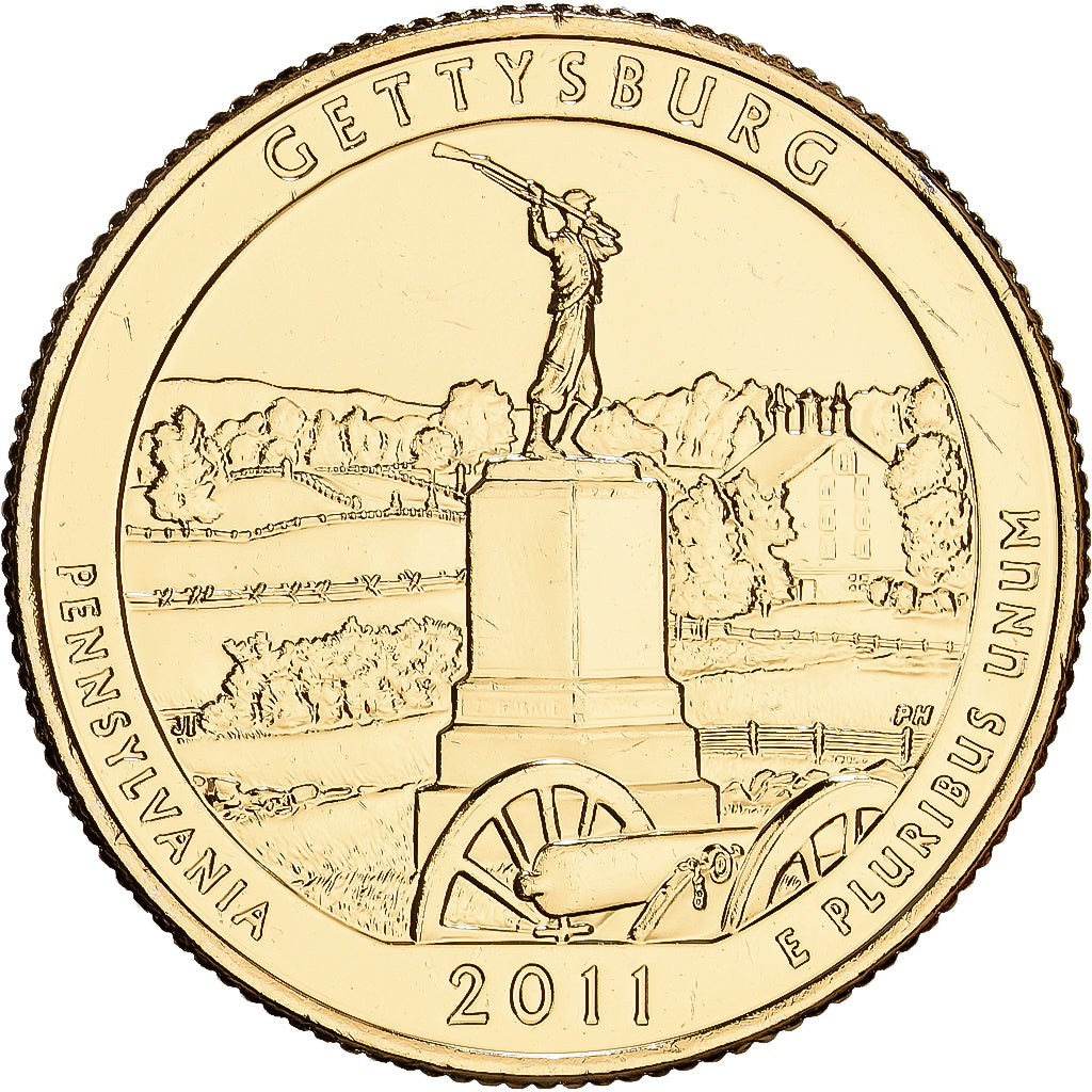 Vereinigte Staaten, Quarter, Gettysburg, America The Beautiful, 2011, Denver