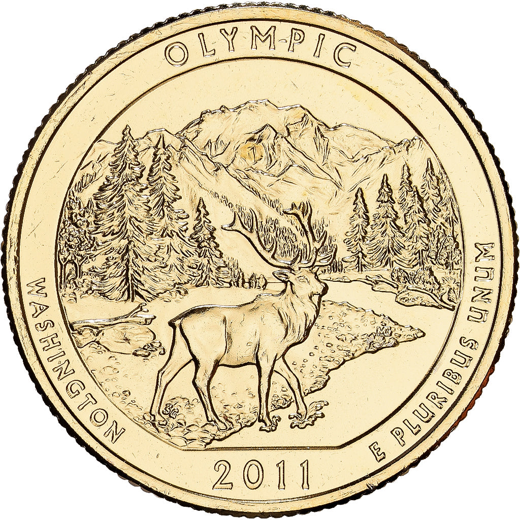 United States, Quarter, GLACIER NATIONAL PARK, America The Beautiful, 2011